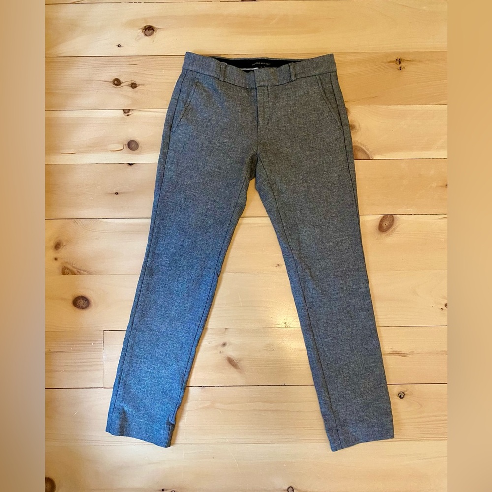 Banana Republic Black and Gray Trousers Ryan stretch pants size 0
